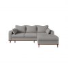 Ecksofa Goslar aus Cord mit Bettfunktion