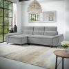 Ecksofa Laymoune aus Samt mit Bettfunktion