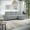 Ecksofa Laymoune aus Samt mit Bettfunktion