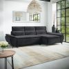 Ecksofa Laymoune aus Samt mit Bettfunktion