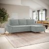 Ecksofa aus Samt mit Bettfunktion