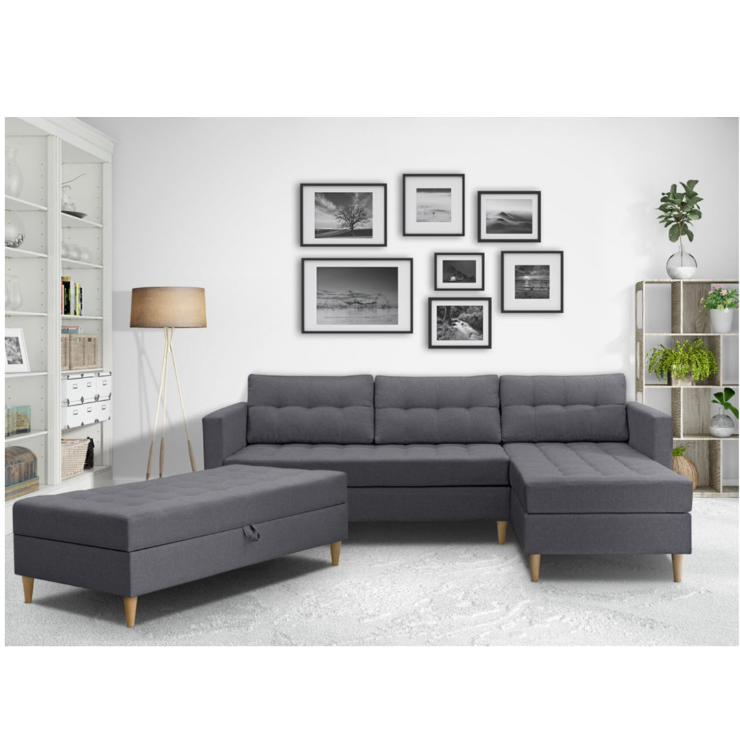 Modulares Ecksofa Dev mit Bettfunktion