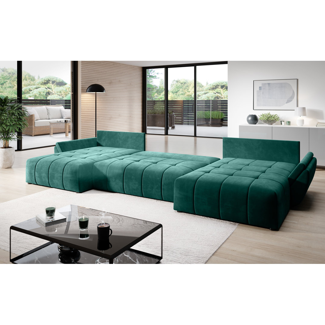 U-Förmig Ecksofa Hankinson mit Bettfunktion